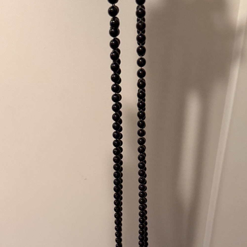 Black Beaded Necklace - Picture 3 of 5